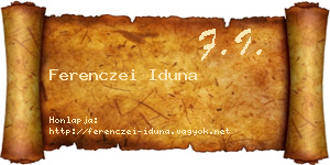 Ferenczei Iduna névjegykártya